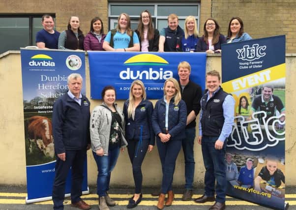 YFCU members pictured during the tour at the Dunbia Dungannon site