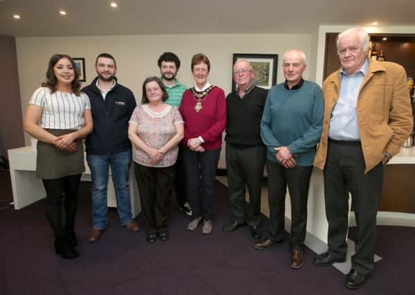 Members of the Glens of Antrim Comhaltas and Ballycastles Horse Ploughing and
Heavy Horse Societies have enjoyed a Civic Reception in Cloonavin.