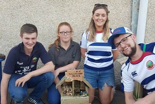First place: Stuart Adams, Molly Crooks, Hannah ONeill and Jonathan McMaster from Lisnamurrican YFC 3