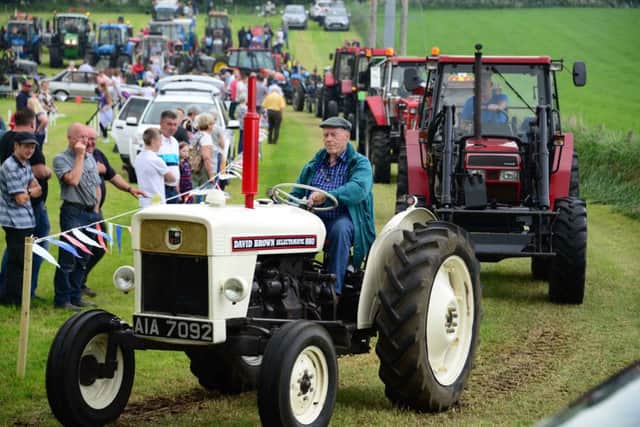 Vintage enthusiasts turned out in force at the Loanends tractor and classic car road run, held at Loanends Presbyterian Church. Picture: Alan Johnston