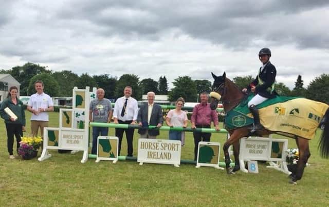 Alexander Butler and Eldorado   winners of the TRM/Horse Sport Ireland New Heights Champions Series at Omagh Show