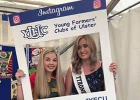 Miss Tyrone (Kerry Rea) getting some selfies at the YFCU stand at the Omagh Show
