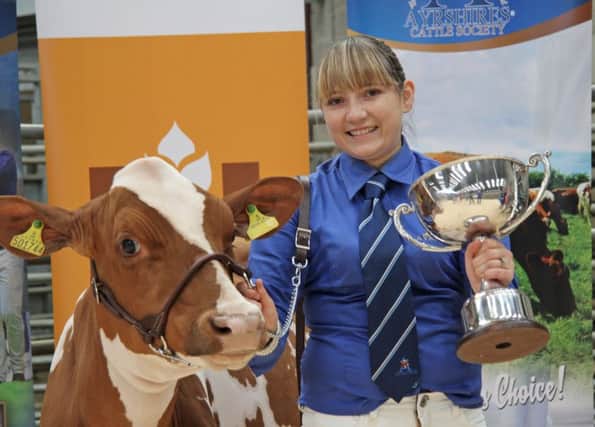 Clare Hunter from Crumlin is looking forward to the 16th annual multi-breed dairy calf show at Ballymena Mart on Saturday 18th August.