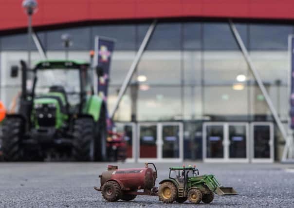 Small and large at the Q8 Machinery Show held at Eikon Exhibition centre. Pic Steven McAuley/McAuley Multimedia