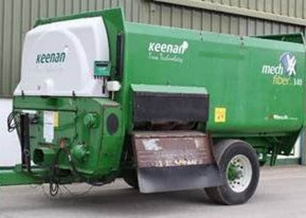 The KEENAN MechFiber34E140 is an example of the stock of used mixer wagons available to in the rental scheme