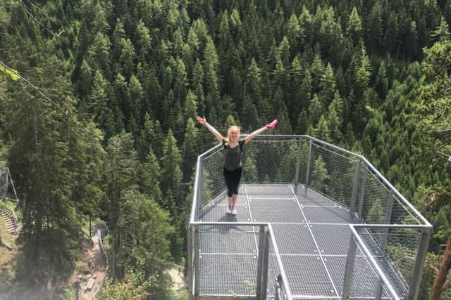 Gemma Dickey enjoys the views in Austria