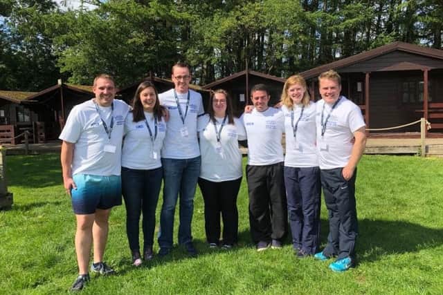 The senior leaders pictured at the Junior Weekend. Left to right: Peter Alexander, YFCU vice president, Linzi Stewart, William Beattie, YFCU vice president, Julie Irwin, Andrew Patton, YFCU vice president, Rebecca Anderson and James Speers, YFCU president