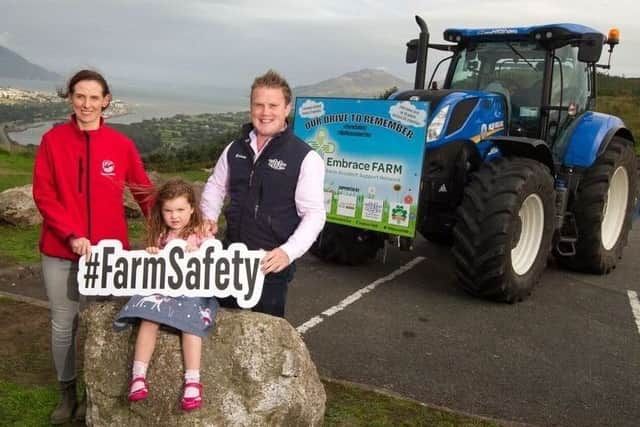 YFCU president, James Speers (right) pictured promoting #FarmSafety