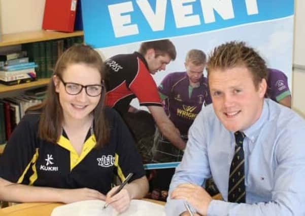Pictured are YFCU programmes officer Hannah McKeown and YFCU president, James Speers