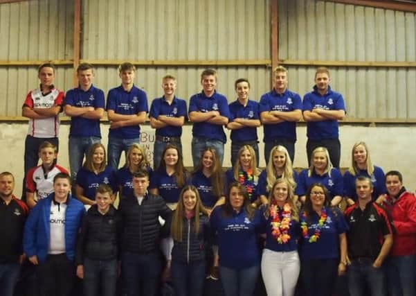 Kilraughts YFC members set and ready to go before the club barbecue