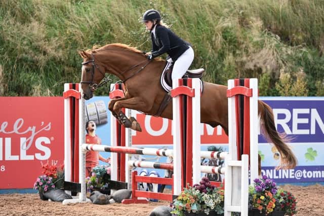 Julie Serplus and Edentrillick Spartacus go clear in the 90cm