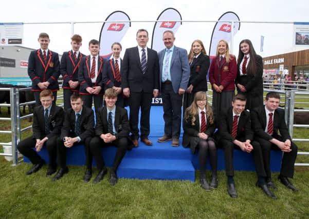 Pictured left George Mullan, Managing Director of ABP in Northern Ireland with Charles Smith, General Manager Northern Irish Angus Producer Group and the 2018 ABP Angus Youth Challenge finalists at the prize-giving ceremony, during the Balmoral Show in May. As well as rearing their calves, the 2018 finalists are currently participating in a skills development programme with ABP. This will include a visit in October to one of ABPs sister production facilities in Great Britain. The trip will cover briefings on Angus beef sales; as well as insights into ABPs renewables division, Olleco, and the ABP Angus Blade Farming System which are both part of the companys holistic approach to sustainable meat production.