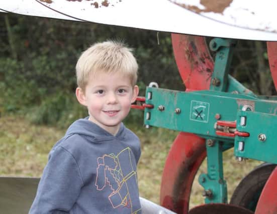 Thomas Roundtree from Templepatrick, enjoyed his day out at Killead's 102nd ploughing match. Picture: Julie Hazelton