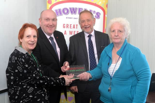 Image 3 - Lydia Alexander, Councillor Alderman William Leathem from Lisburn & Castlereagh Council, Brian Irwin - Chairman of Irwin's Bakery- and Margaret Graham.