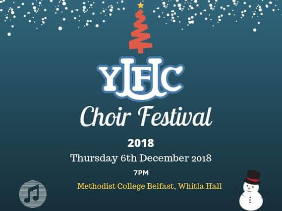 This years the Young Farmers' Clubs of Ulster (YFCU) annual choir festival will be held on Thursday, December 6th 2018, 7.00pm at Methodist College, Belfast