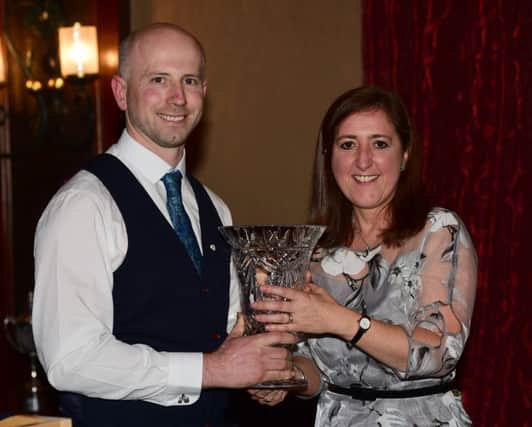 Fedney House Trophy presented by Club Chairman Cahir McAuley to Briege Diamond for her contribution to both the Club and the N.I. Young Limousin Breeders in 2018