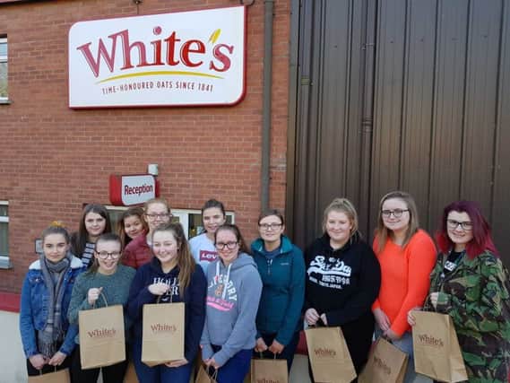 National Diploma students on a recent visit to Whites Oats, Tandragee.