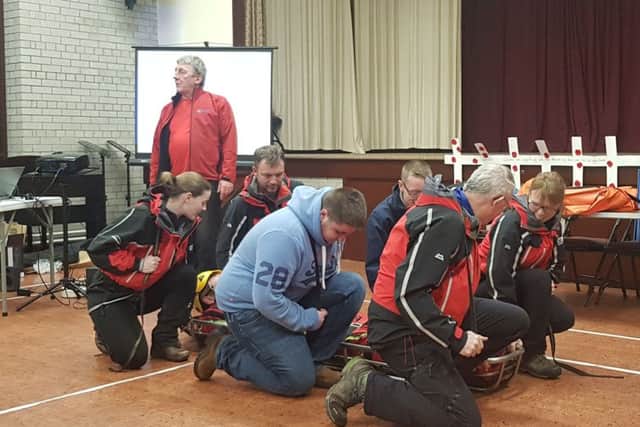 Mountain Rescue NI demonstrations during the talk