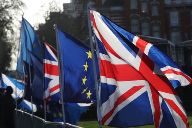 The European flag and the Union Flag flying  outside Parliament in London, as police in the area have been "briefed to intervene appropriately" if the law is broken after Tory MP Anna Soubry accused them of ignoring abuse hurled at politicians and journalists. PRESS ASSOCIATION Photo. Picture date: Wednesday January 9, 2019. See PA story POLITICS Brexit. Photo credit should read: Jonathan Brady/PA Wire