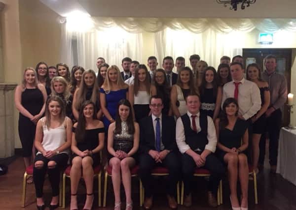 The Ahoghill YFC members pictured with guest speaker William Beattie and Judith Coleman