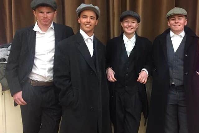 Members from Kilraughts YFC dressed as the Peaky Blinders at the YFCU arts festival in 2019