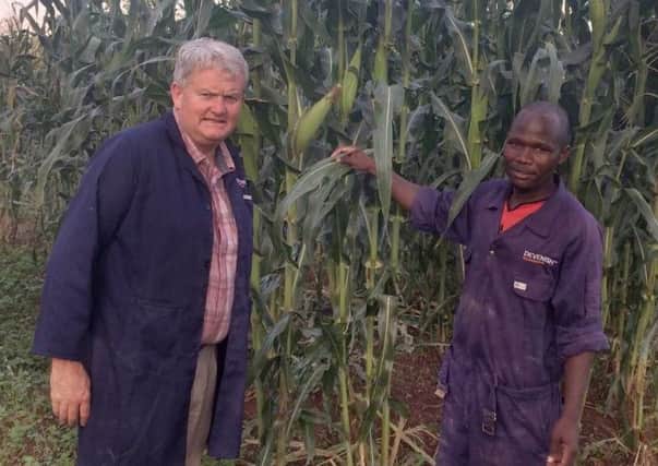 Photo caption (L-R): Michael Maguire, East African Director, Devenish pictured in Uganda with William Isoke, Feed Mill Supervisor, Devenish.