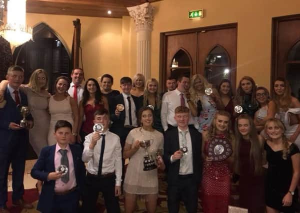 Members with awards won at the annual county dinner