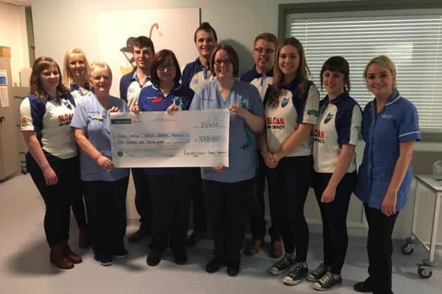 Members presenting cheque to Neonatal Unit in Antrim Area Hospital