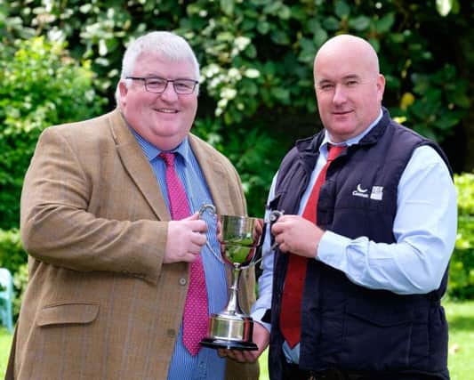 Genus ABS has confirmed its continued sponsorship of Holstein NI's March show and sale at Kilrea Mart. Sponsor Gareth Bell, Genus ABS, is pictured with Holstein NI vice chairman Charlie Weir, ahead of the forthcominh sale on Tuesday 5th March. Picture: Columba O'Hare/ Newry.ie