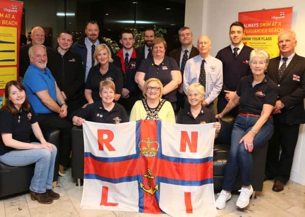 The Mayor of Causeway Coast and Glens Borough Council Councillor Brenda Chivers pictured at a recent civic reception to honour members of Portrush RNLI