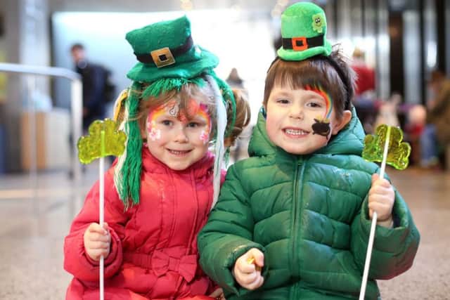 Enya and Eoin Murray dressed up for the Giants Causeway St Patricks day celebrations at the weekend.