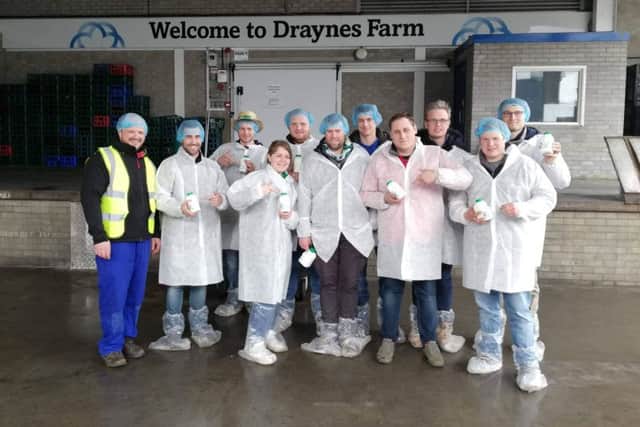 Les jeunes agriculteurs dAlbestroff visiting Draynes Dairy Farm, Lisburn