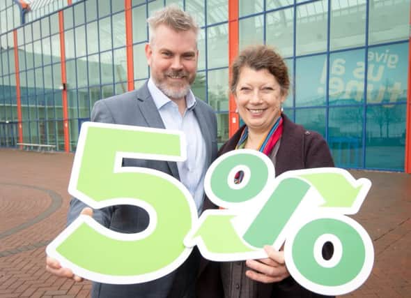 Pictured launching Moy Parks new plastics strategy is Matt Harris, Moy Park Head of Packaging and Jane Bevis, Chair, OPRL.
