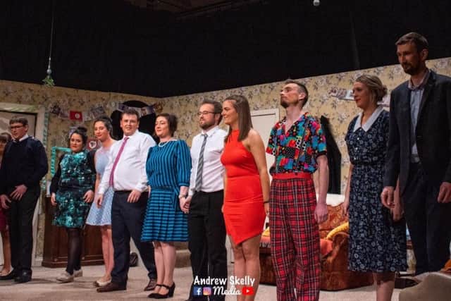 Curtain call at Rathfriland YFC's three act play Family Fever by Sam Cree