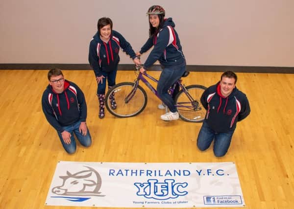 Stephen Gordon (club leader), Roberta Simmons (club president), Alison Gracey and Matthew Murphy (club secretary) pictured as they prepare for their sponsored cycle