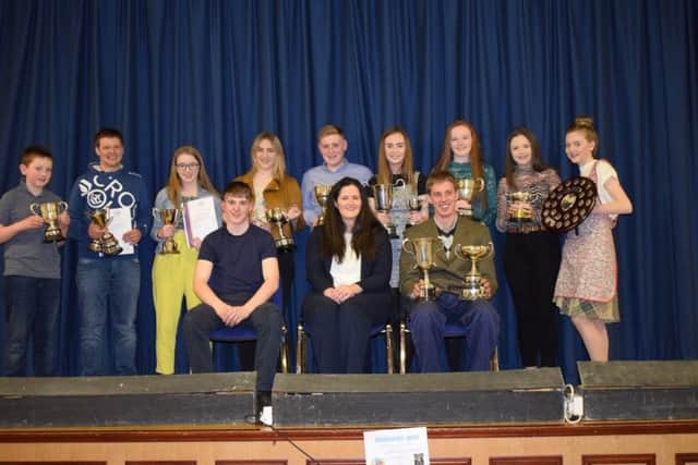 Members of Garvagh YFC who were awarded different awards for competitions through the year
