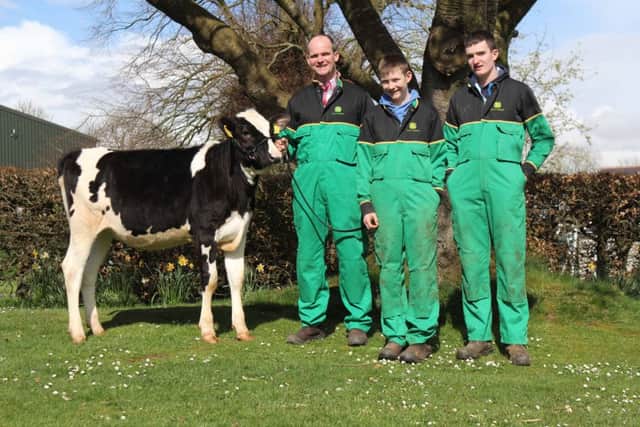 The Mitchell family - George, Alexander and Steven, have donated the September 2018 Edenordinary Priceless Adelaide 2 PLI £221 to the charity auction at the forthcoming open day. She is backed by ten generations of VG and EX dams. Picture: Julie Hazelton
