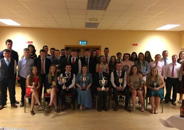 Collone YFC members pictured with guest speaker George McCall at their annual club dinner