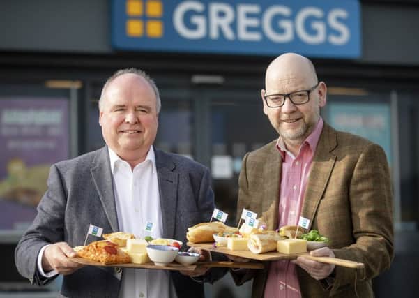 Pictured celebrating their major contract partnership is Alan Honeyman, Head of Procurement, Greggs and Stephen Cameron, Group Commercial Director, Dale Farm
