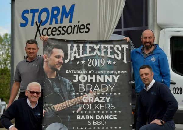 Karl Neely and James McKeefrey  from Storm Xccessories are delighted to be associated with Jalex Fest which aims to raise significant monies for three worthy charities. They are pictured with James Alexander and Kevin Sheridan from Jalex 4x4.