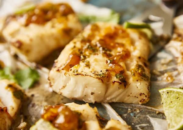 Mango and Lime Cod recipe from Booths