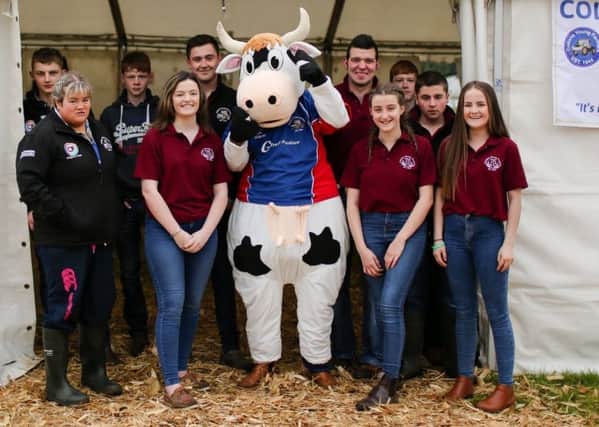 Collone YFC members pictured with YFCU Moo