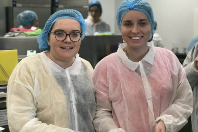 Pictured with their beef and mango dish are Food and Nutrition teachers, Shannon Andrews, St. Fancheaâs College, Enniskillen and Emma Badger, Rainey Endowed School, Magherafelt, who took part in LMCâs âMeat Skillsâ workshop in Loughry College