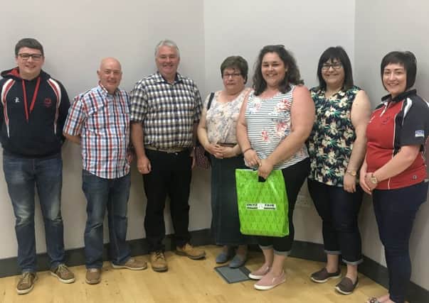 The Campbell Clan, first prize winners pictured with Roberta Simmons (club president) Stephen Gordon (club leader) and Mark Elliot