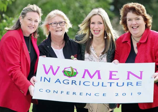 UFU launch inaugural women in agriculture conference. Picture left to right: Roseann Kelly, WIB Chief Executive; Jennifer Hawkes, UFU rural affairs chairperson; Ruth Sanderson, BBC; and Paula McIntyre, chef.
Picture: Cliff Donaldson