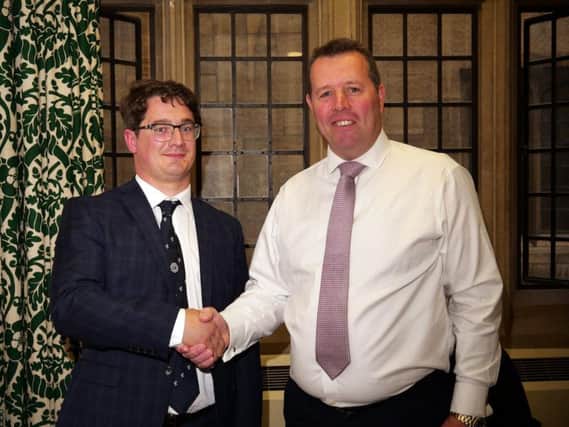 NYFC's Dewi Parry with Mark Spencer MP
