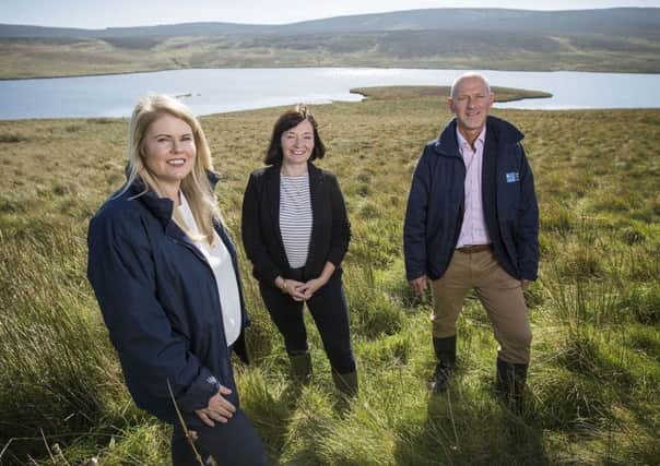 Left to right: Sara Venning CEO NI Water, Leanne Massey Director of Joint Secretariat SEUPB and Shaun Thomas Director UK Countries RSPB