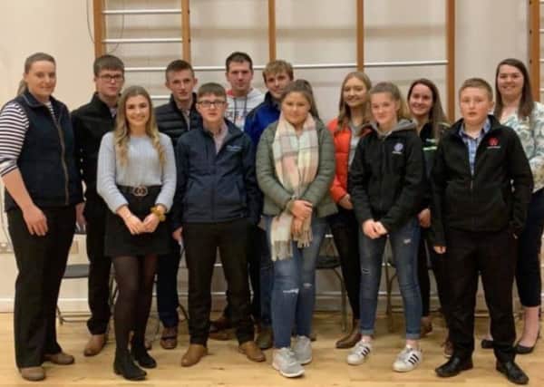 Cookstown YFC pictured at the Tyrone and Fermanagh Heats of the YFCU Public Speaking competition.