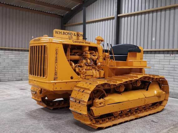1948 Caterpillar D7 3T model 4-cylinder diesel crawler 36,000 - Having undergone a total nut and bolt restoration this D7 came with a copy of the buyers original hand-written purchase invoice from 1948, in addition to hand written service records from 1957 - 1991 showing it has clocked up over 42,000 hours. Paperwork records also include: V5, working photographs, details of the restoration, operation and maintenance manual, plus the parts catalogue. Reg No: BCF 978 Serial No: 3T 08185