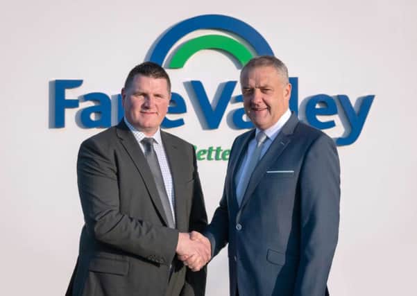 Paul Nugent, Fane Valley Stores Managing Director with Trevor Lockhart, Fane Valley Group, Chief Executive